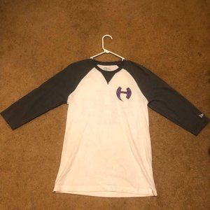 Gray & White HHS Cheerleading Baseball Tee
